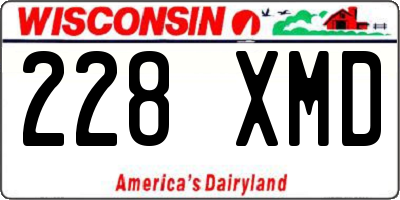 WI license plate 228XMD