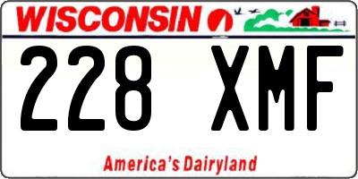 WI license plate 228XMF