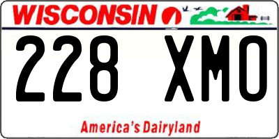 WI license plate 228XMO