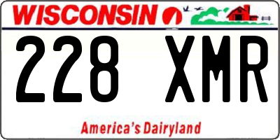 WI license plate 228XMR
