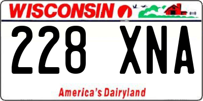 WI license plate 228XNA