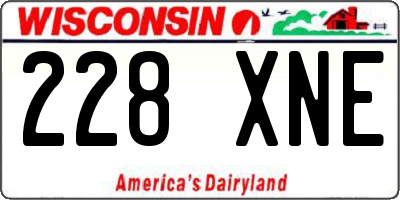 WI license plate 228XNE