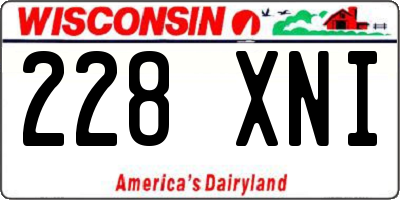 WI license plate 228XNI