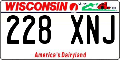 WI license plate 228XNJ