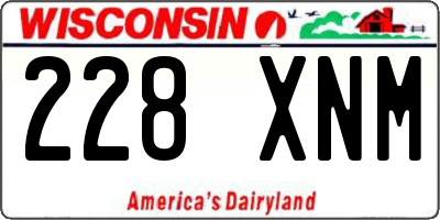 WI license plate 228XNM