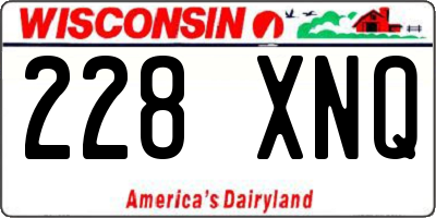 WI license plate 228XNQ