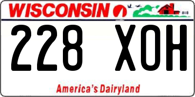 WI license plate 228XOH