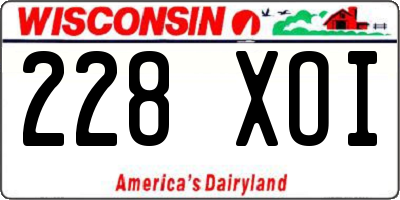 WI license plate 228XOI