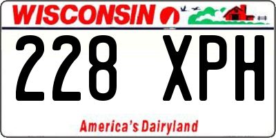 WI license plate 228XPH