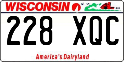 WI license plate 228XQC