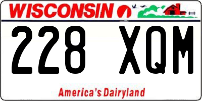 WI license plate 228XQM