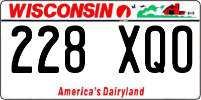 WI license plate 228XQO