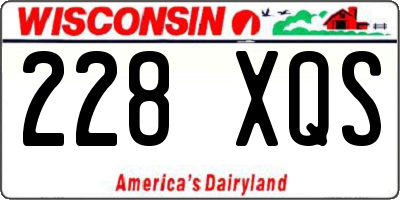 WI license plate 228XQS
