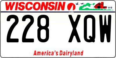 WI license plate 228XQW