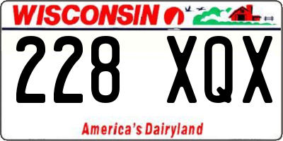 WI license plate 228XQX