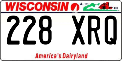 WI license plate 228XRQ