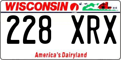 WI license plate 228XRX