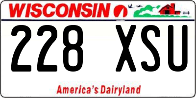 WI license plate 228XSU