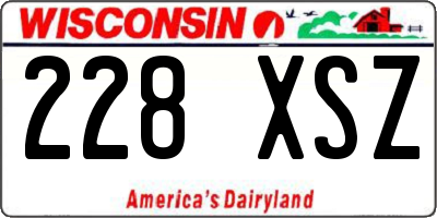 WI license plate 228XSZ