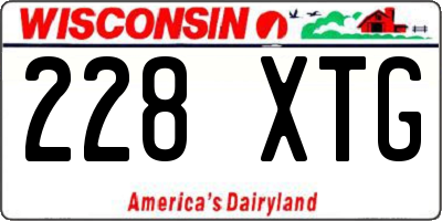 WI license plate 228XTG