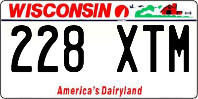 WI license plate 228XTM