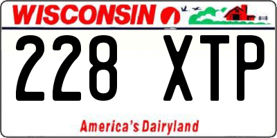 WI license plate 228XTP