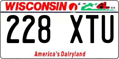 WI license plate 228XTU