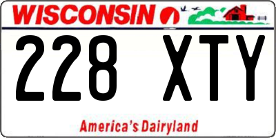WI license plate 228XTY