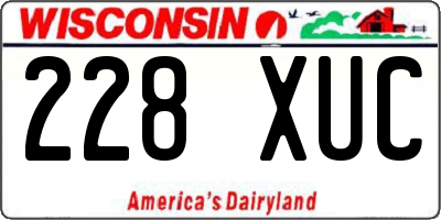WI license plate 228XUC
