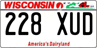 WI license plate 228XUD