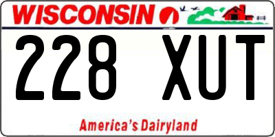 WI license plate 228XUT