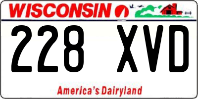 WI license plate 228XVD