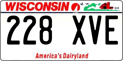 WI license plate 228XVE