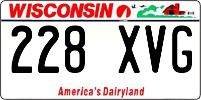 WI license plate 228XVG