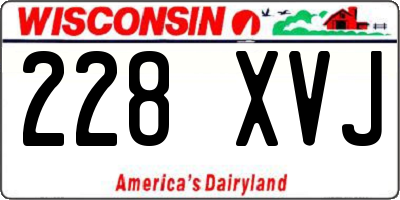 WI license plate 228XVJ