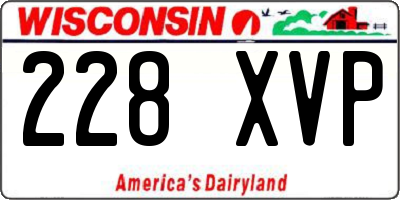 WI license plate 228XVP
