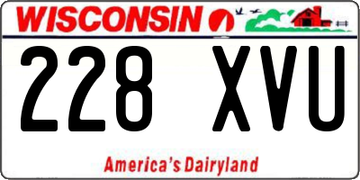 WI license plate 228XVU