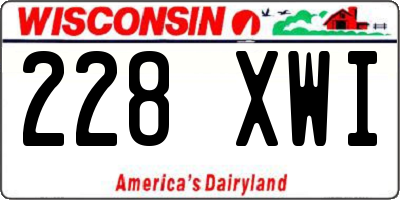 WI license plate 228XWI