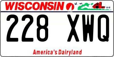 WI license plate 228XWQ