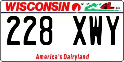 WI license plate 228XWY