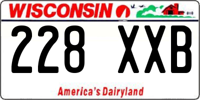 WI license plate 228XXB