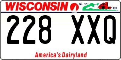 WI license plate 228XXQ