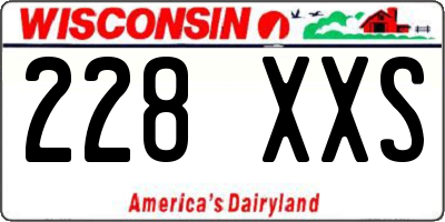 WI license plate 228XXS