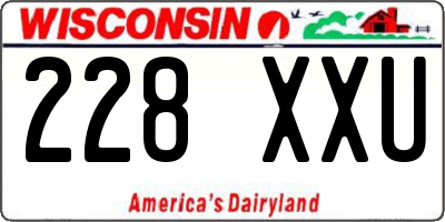 WI license plate 228XXU