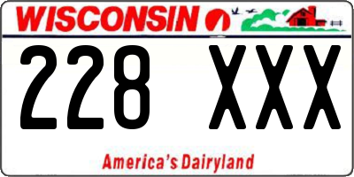 WI license plate 228XXX