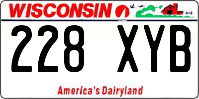 WI license plate 228XYB