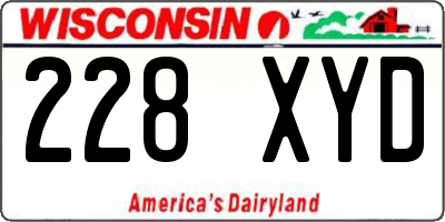 WI license plate 228XYD
