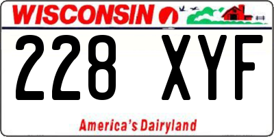 WI license plate 228XYF