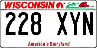 WI license plate 228XYN