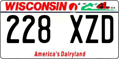 WI license plate 228XZD